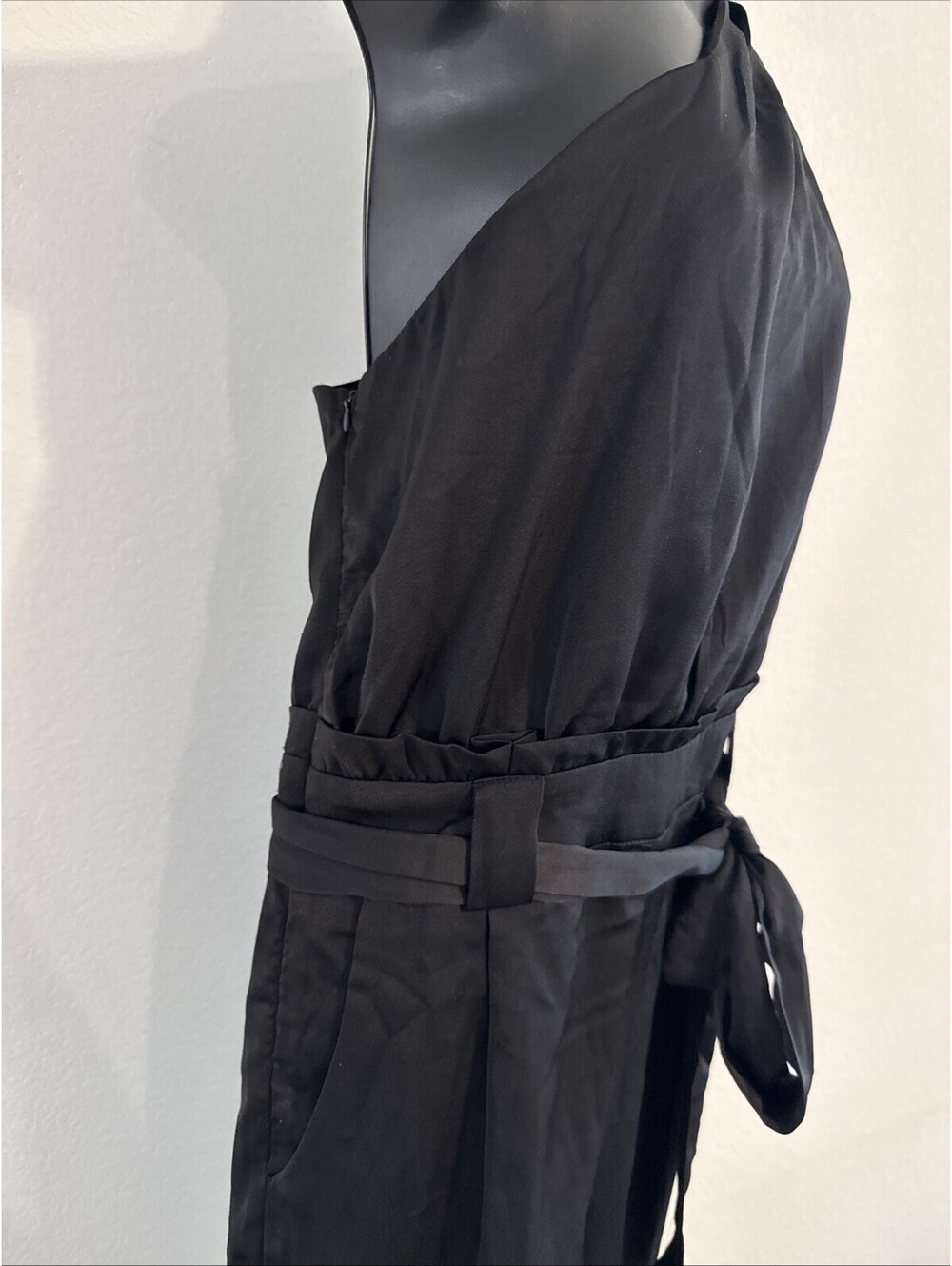Talulah Black One Shoulder Belted Jumpsuit - MED - Picture 5 of 11